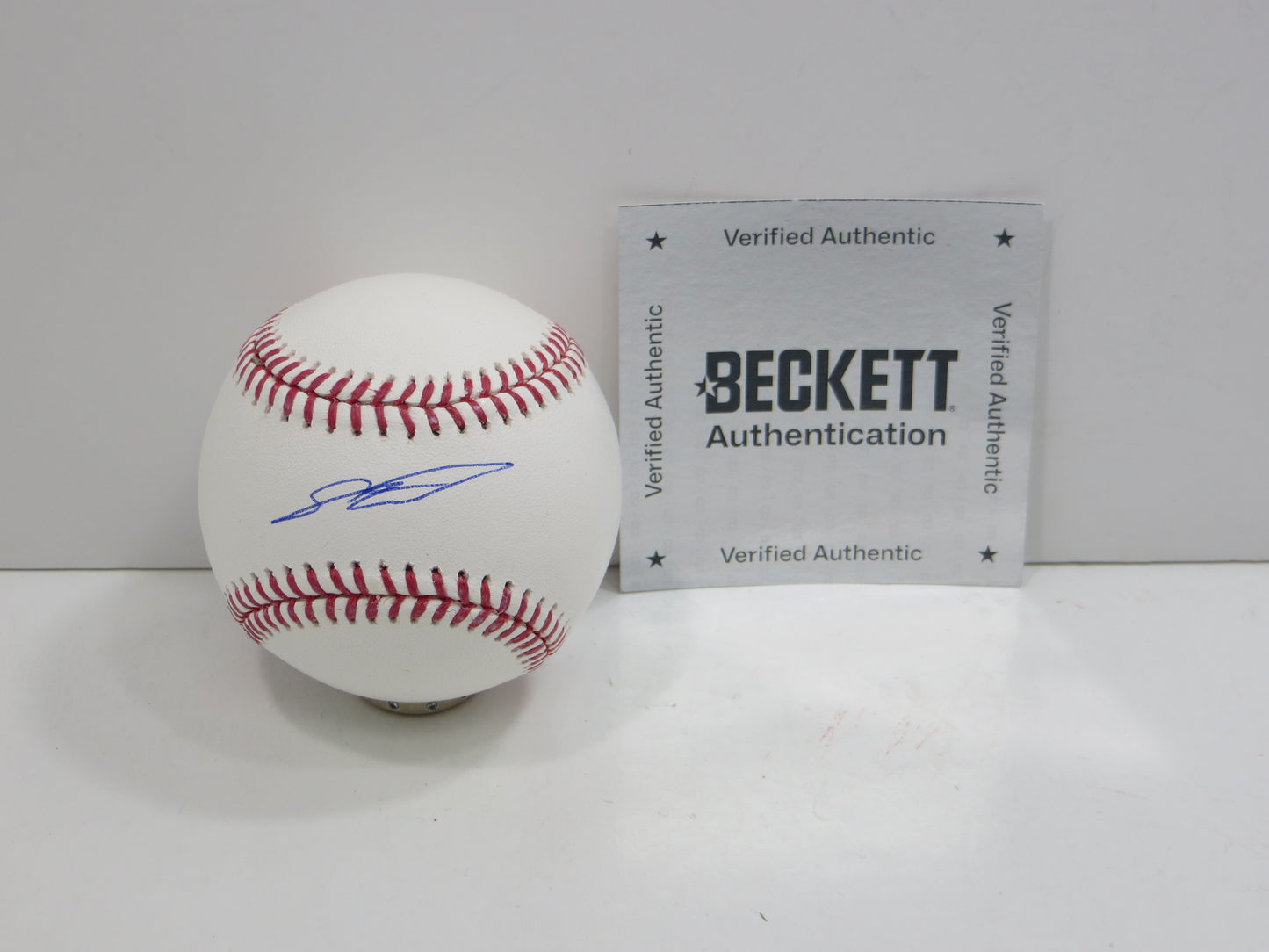 SEBASTIAN WALCOTT TEXAS RANGERS SIGNED RAWLINGS OML BASEBALL BAS COA