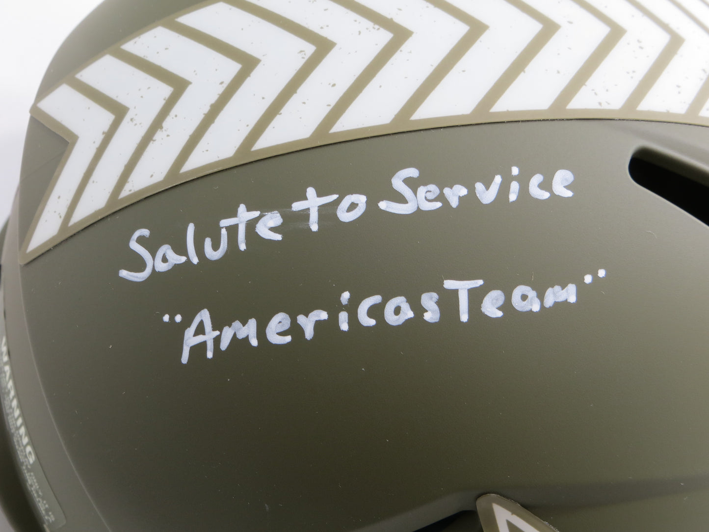 BOB LILLY SIGNED DALLAS COWBOYS FULL SIZE Salute to Service HELMET w/5INSCs JSA