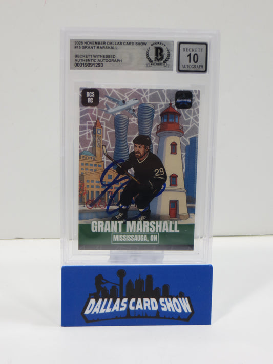 2025 NOVEMBER DALLAS CARD SHOW #15 GRANT MARSHALL AUTO 10