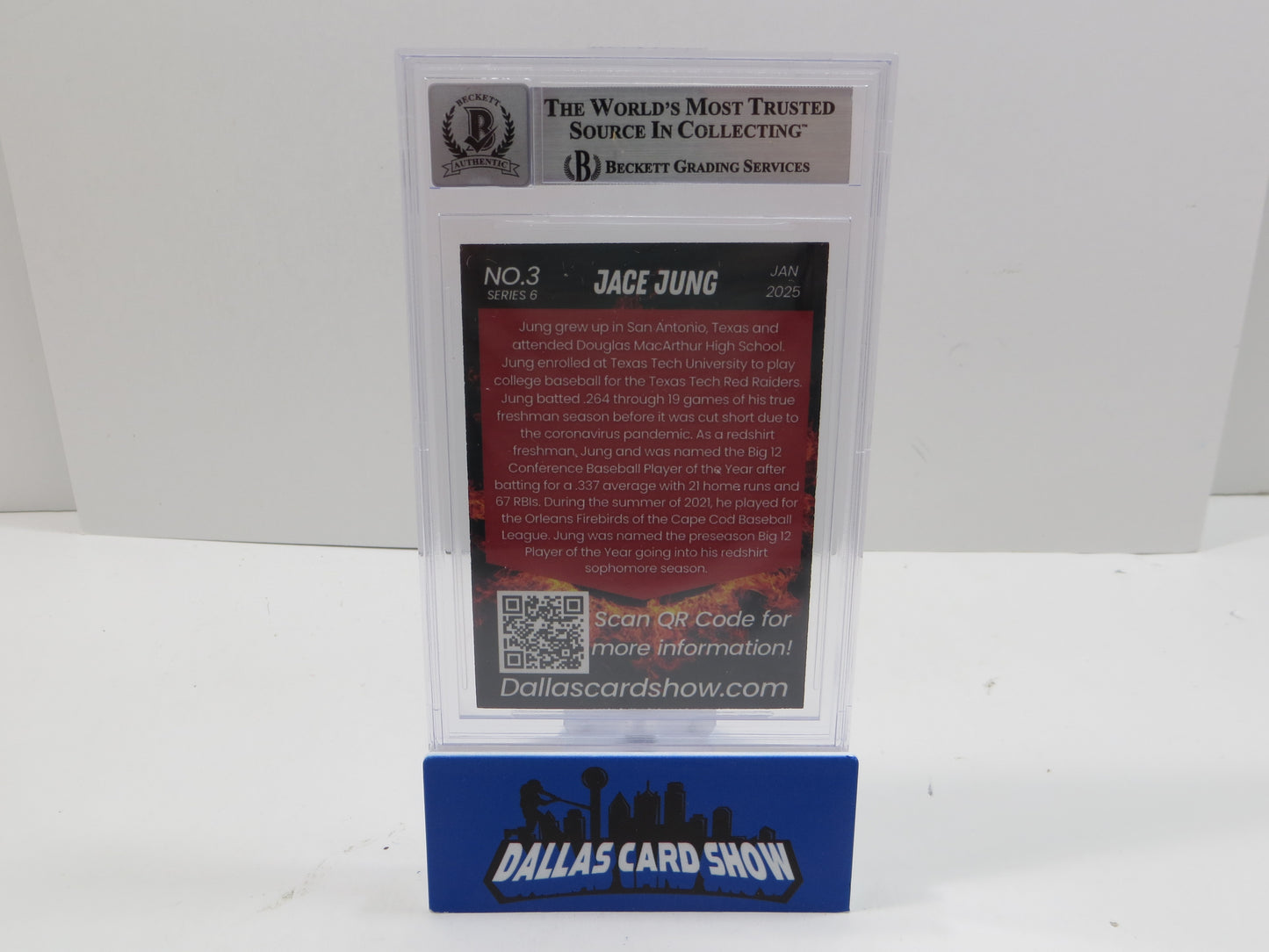 2025 JANUARY DCS SERIES 6 #3 JACE JUNG BGS 10 AUTO