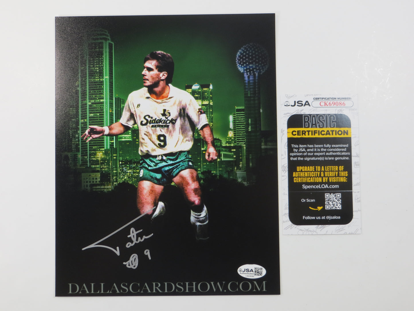 TATU DALLAS SIDEKICKS SIGNED Custom Edit 8x10 PHOTO JSA COA