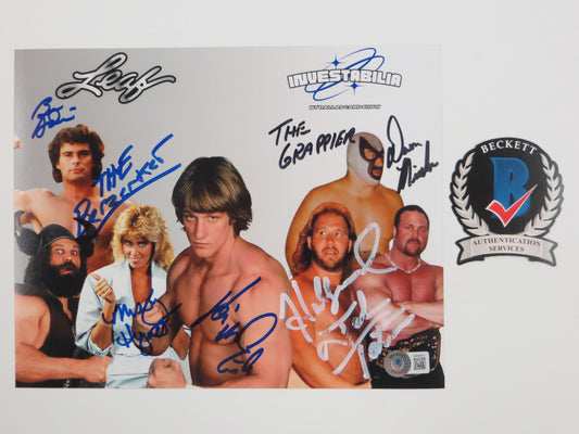 INVESTABILIA by the DALLAS CARD SHOW SIGNED 8x10 White PHOTO Von Erich +MORE BAS