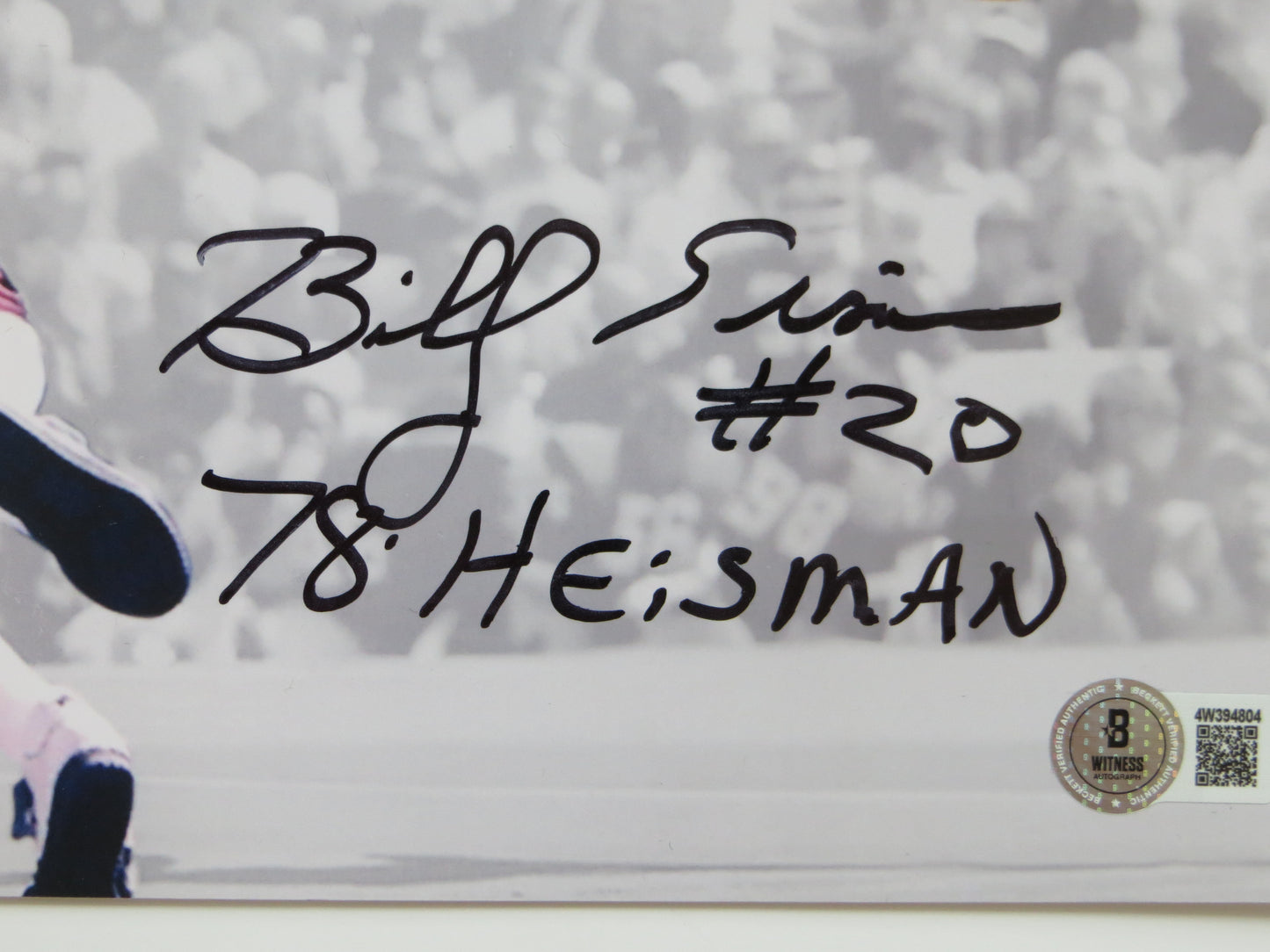 BILLY SIMS OKLAHOMA OU SOONERS SIGNED 8x10 PHOTO vs IOWA Bob Stoops BAS