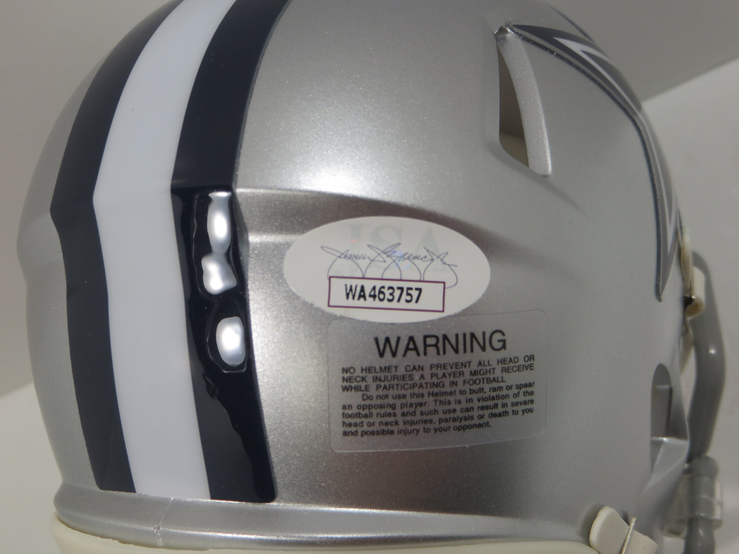 BOB LILLY SIGNED DALLAS COWBOYS RIDDELL MINI HELMET w/3 INSCs JSA COA