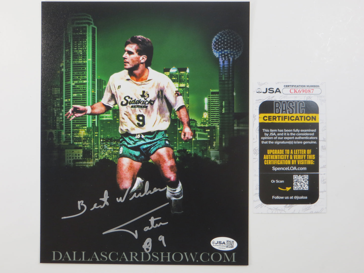 TATU DALLAS SIDEKICKS SIGNED Custom Edit 8x10 PHOTO JSA COA
