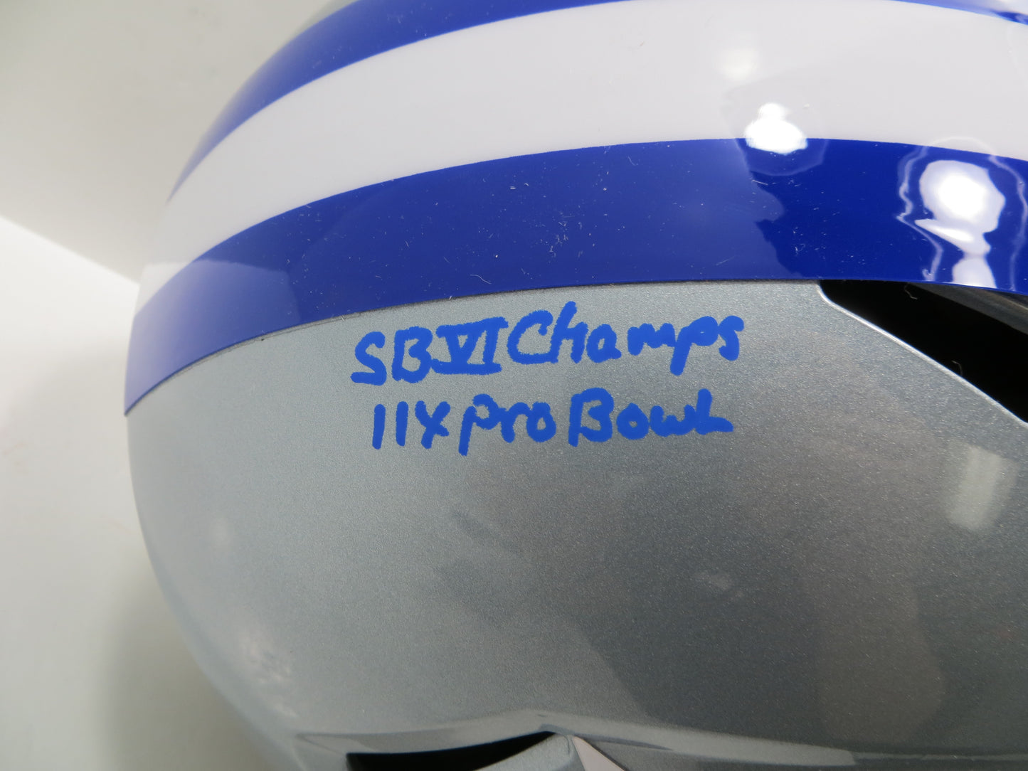 BOB LILLY SIGNED DALLAS COWBOYS RIDDELL FULL SIZE TB HELMET w/6 INSCs JSA COA