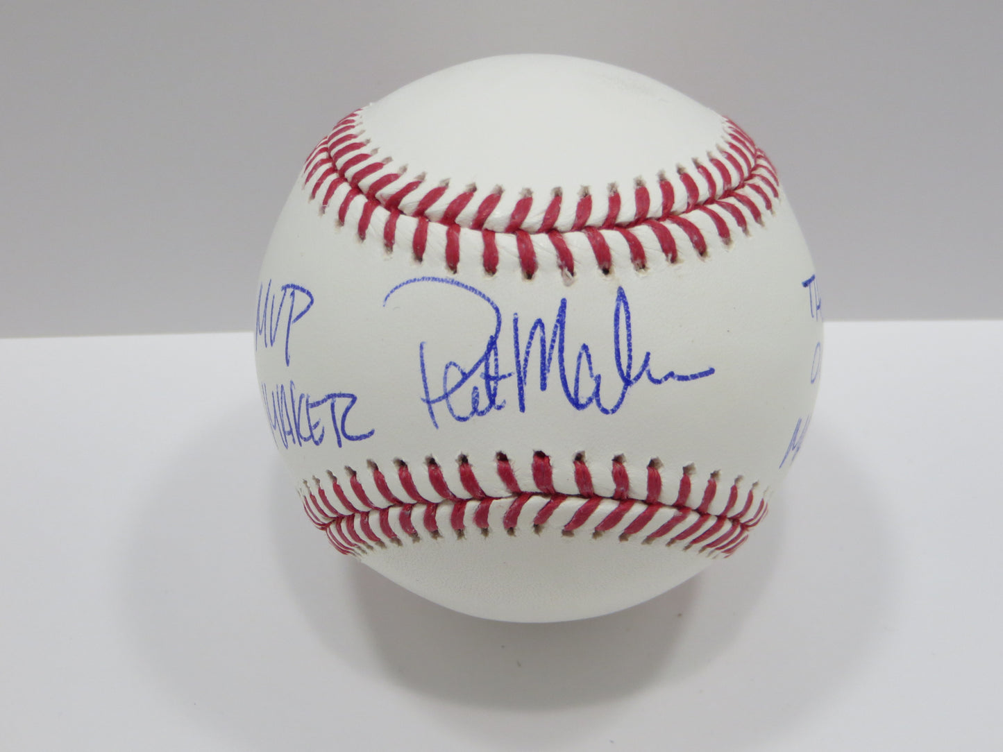 PAT PATRICK MAHOMES SR SIGNED OML BASEBALL Twins w/MVP MAKER THE OG BAS