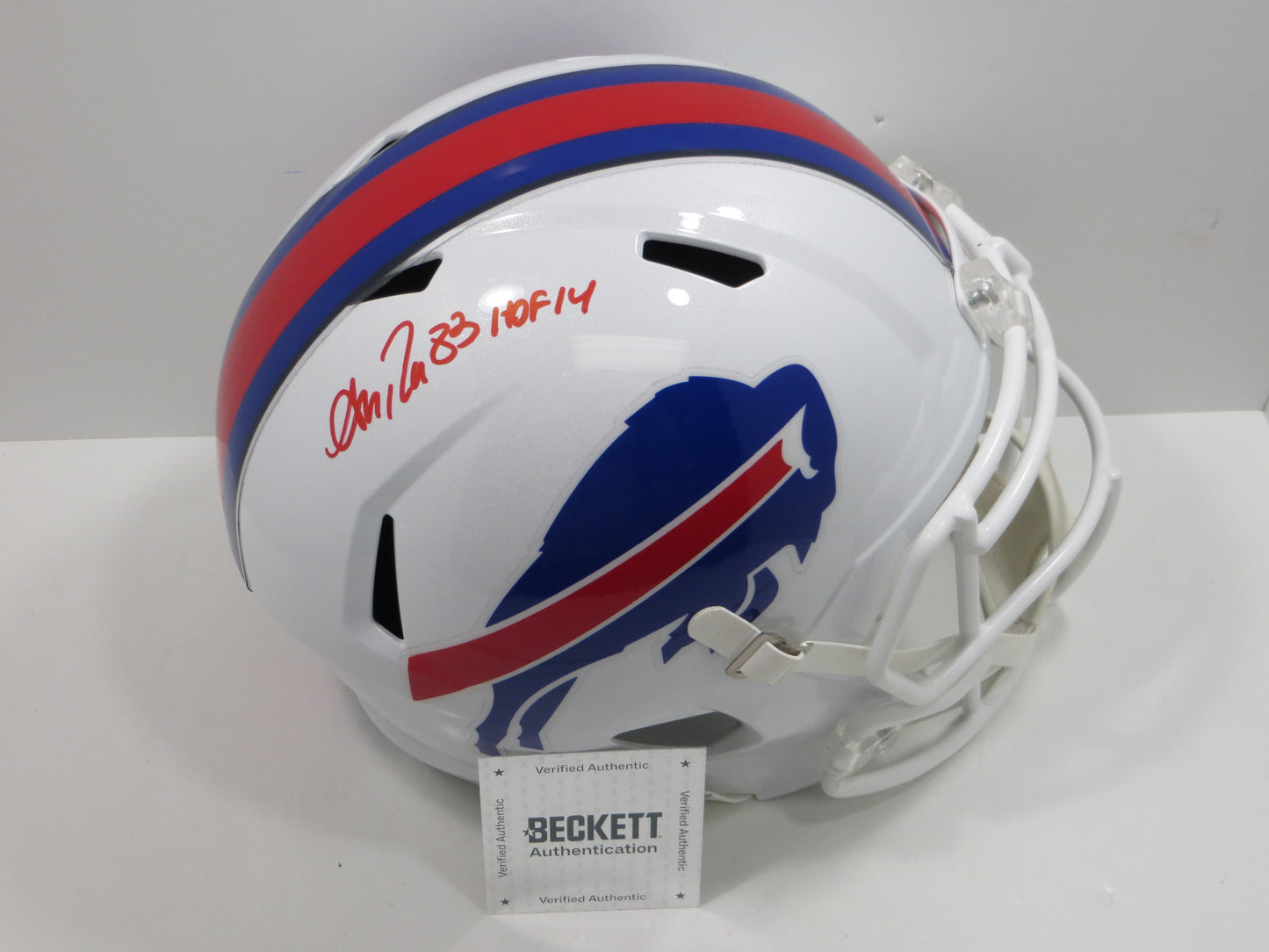 ANDRE REED BUFFALO BILLS SIGNED RIDDELL SPEED FULL SIZE Helmet w/HOF 14 BAS