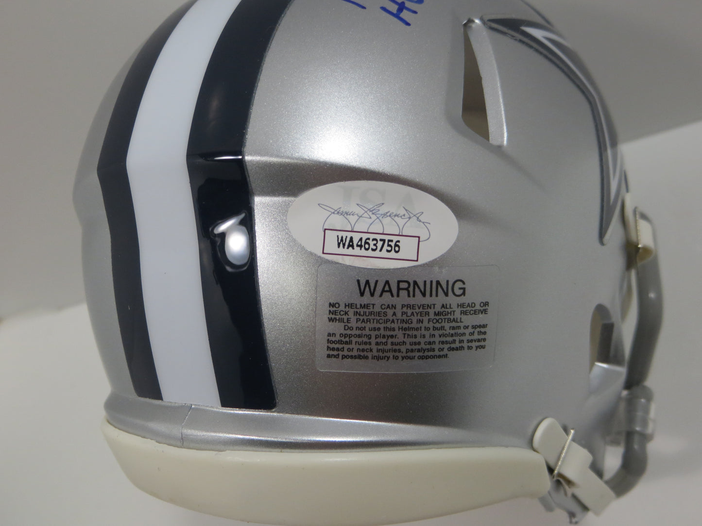 BOB LILLY SIGNED DALLAS COWBOYS RIDDELL MINI HELMET w/3 INSCs JSA COA