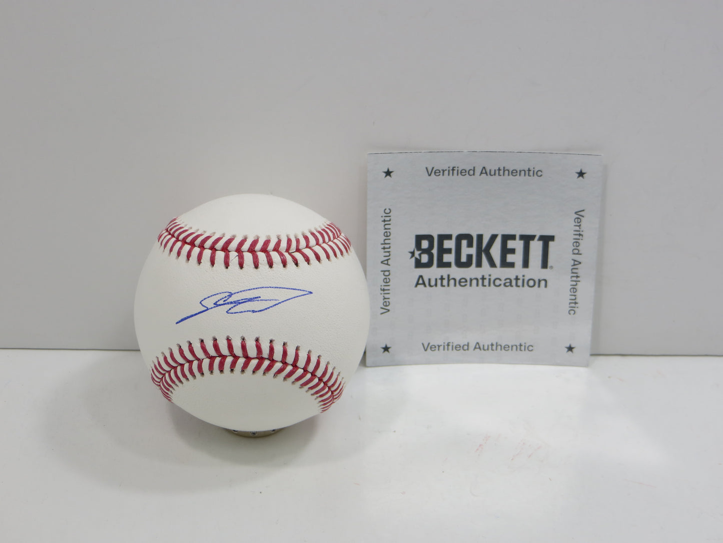 SEBASTIAN WALCOTT TEXAS RANGERS SIGNED RAWLINGS OML BASEBALL BAS COA