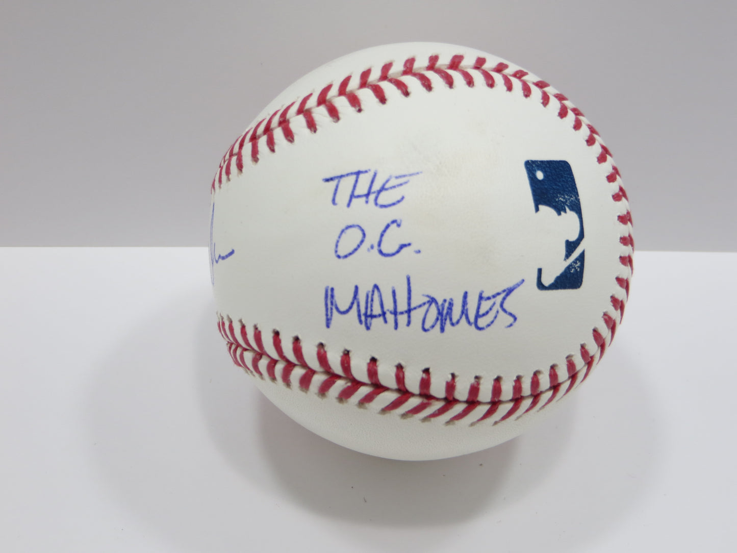PAT PATRICK MAHOMES SR SIGNED OML BASEBALL Twins w/MVP MAKER THE OG BAS