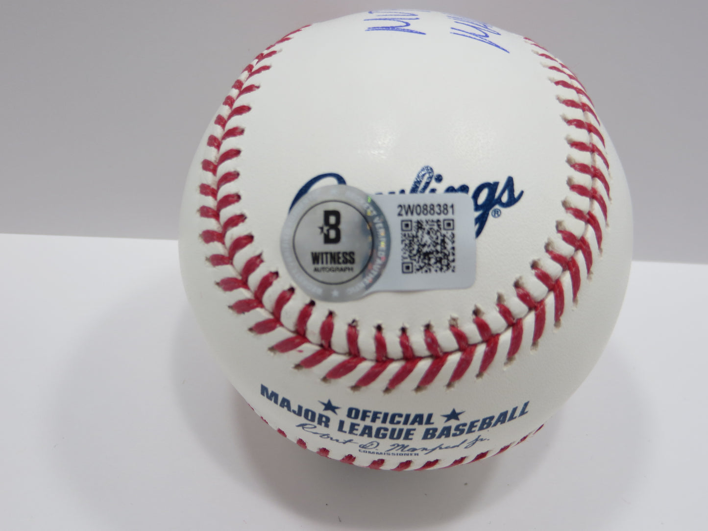 PAT PATRICK MAHOMES SR SIGNED OML BASEBALL Twins w/MVP MAKER THE OG BAS