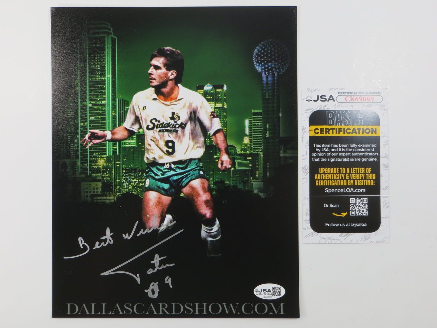 TATU DALLAS SIDEKICKS SIGNED Custom Edit 8x10 PHOTO JSA COA