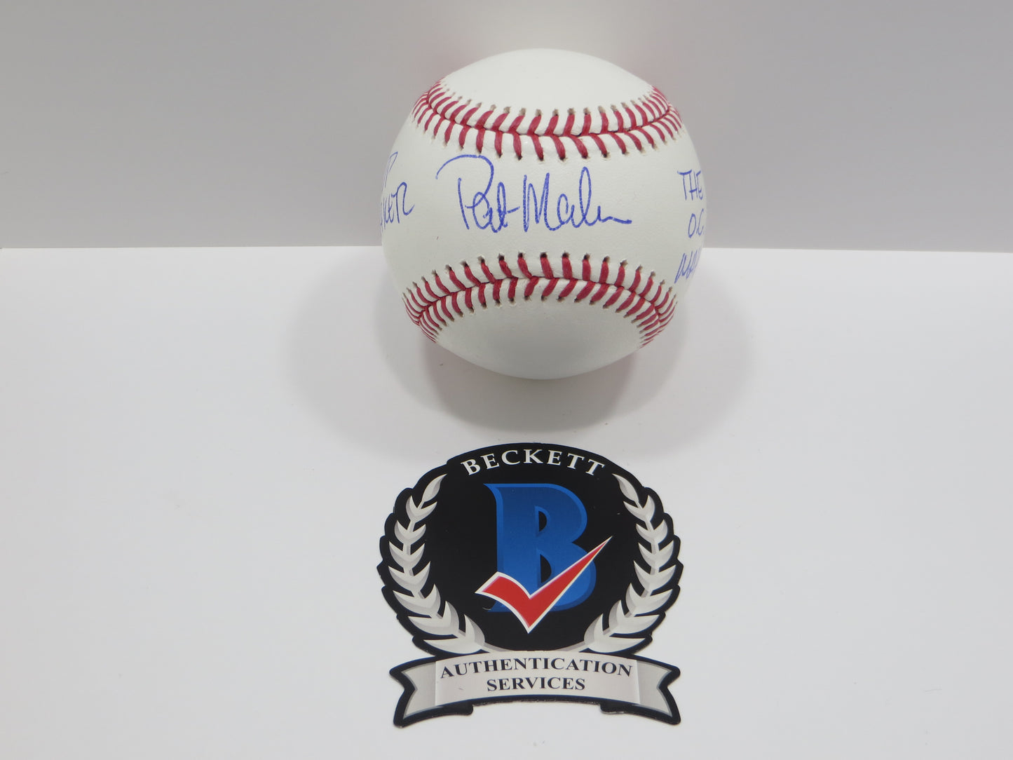 PAT PATRICK MAHOMES SR SIGNED OML BASEBALL Twins w/MVP MAKER THE OG BAS