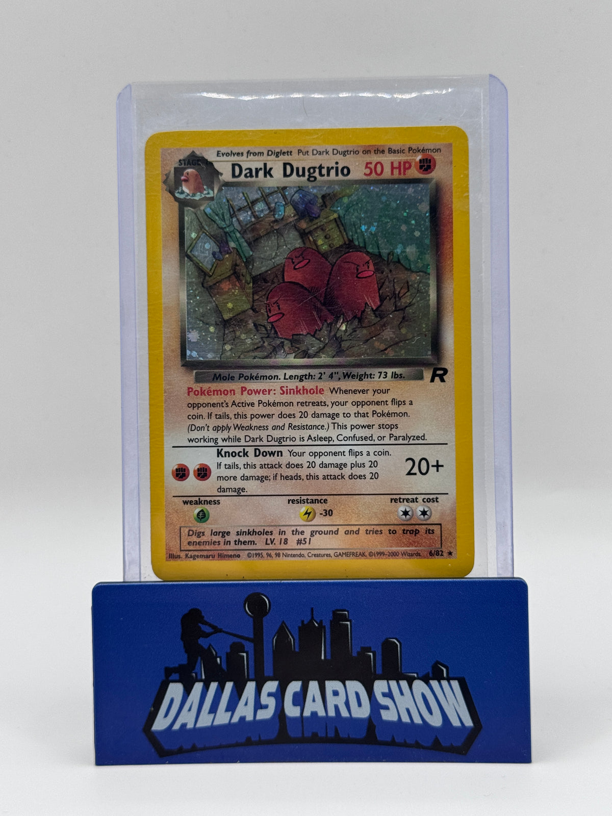 2000 Pokemon - Dark Dugtrio (Holo) - 6/82 Team Rocket Unlimited LP