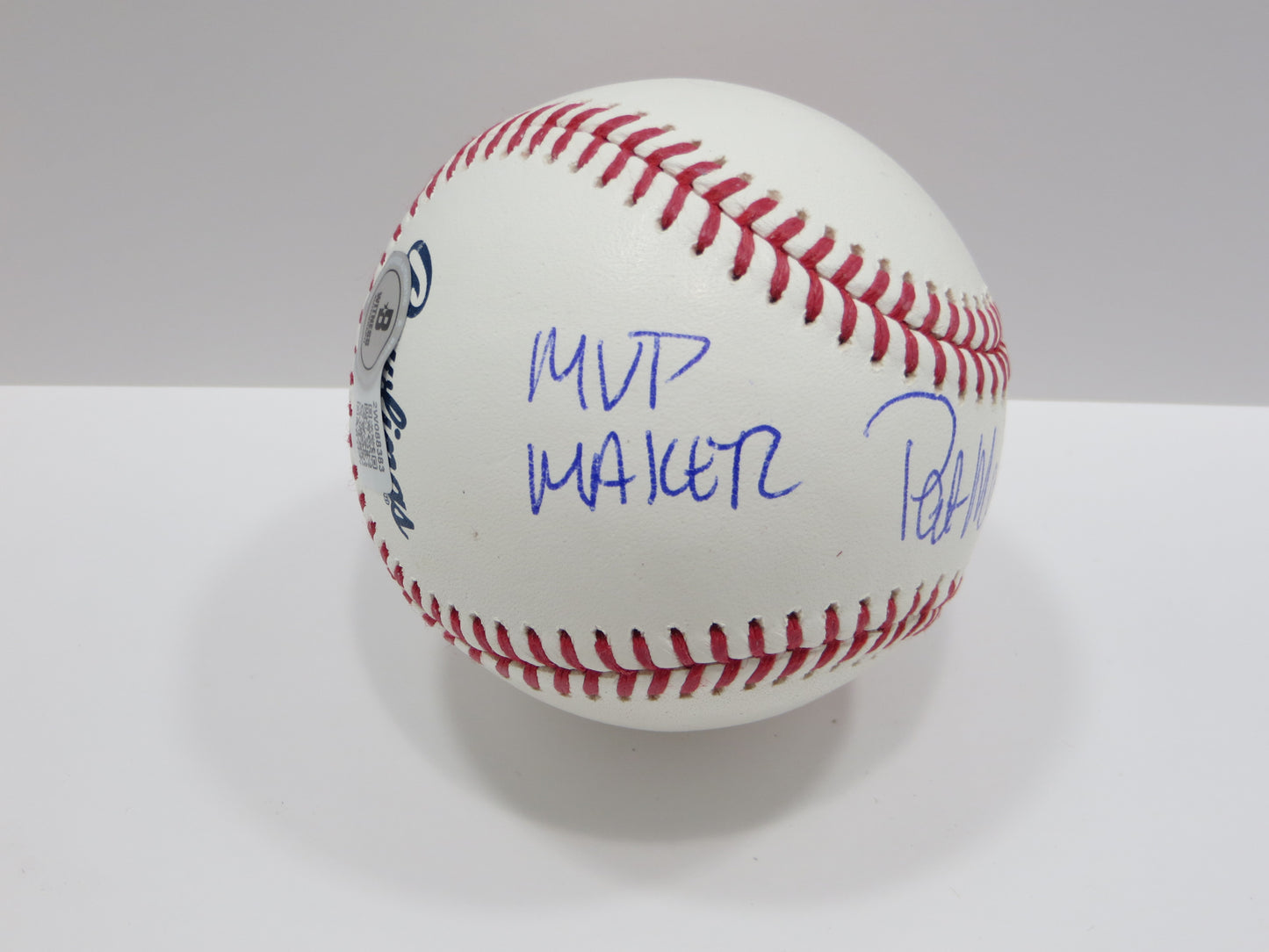 PAT PATRICK MAHOMES SR SIGNED OML BASEBALL Twins w/MVP MAKER THE OG BAS