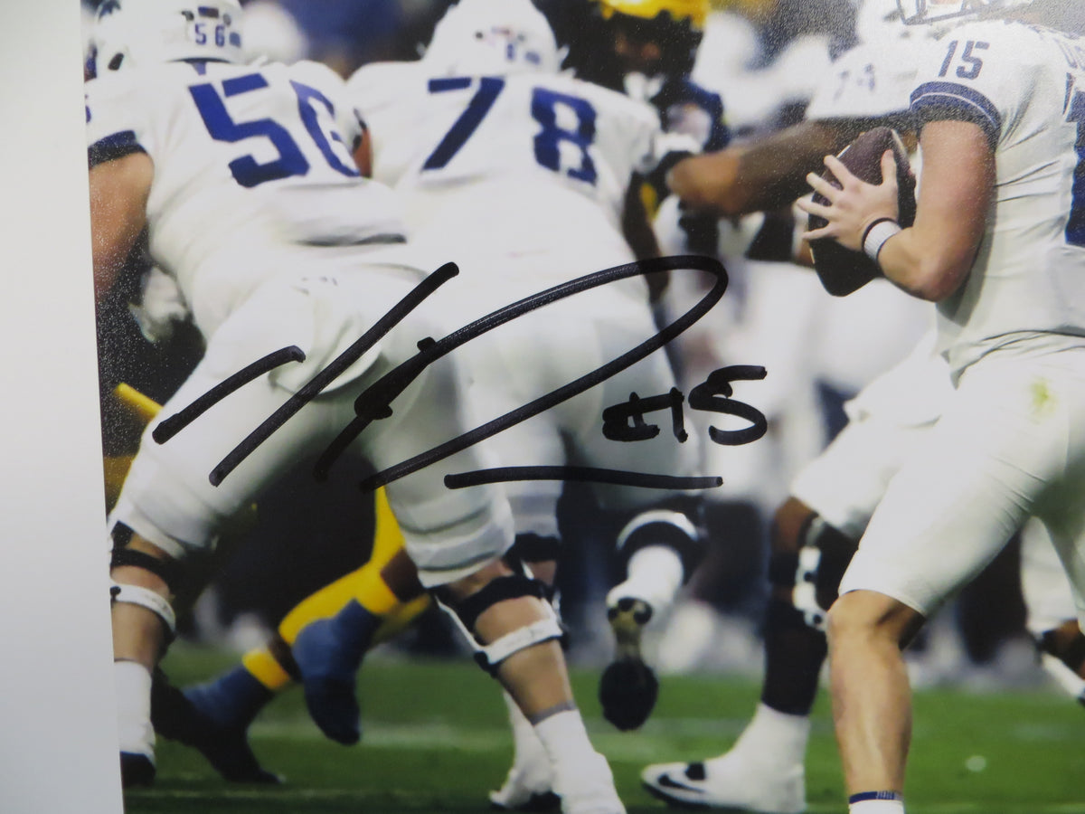 MAX DUGGAN TCU HORNED FROGS SIGNED Fiesta Bowl 8x10 PHOTO BAS