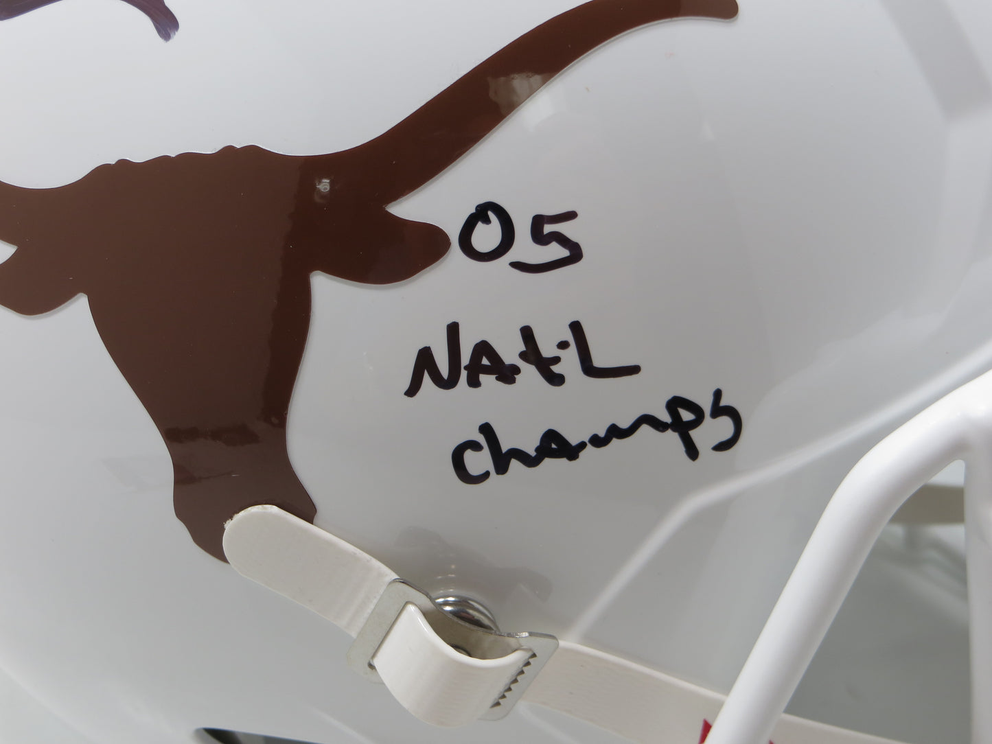 VINCE YOUNG TEXAS UT LONGHORNS SIGNED Full Size Helmet w/05 Natl Champs JSA