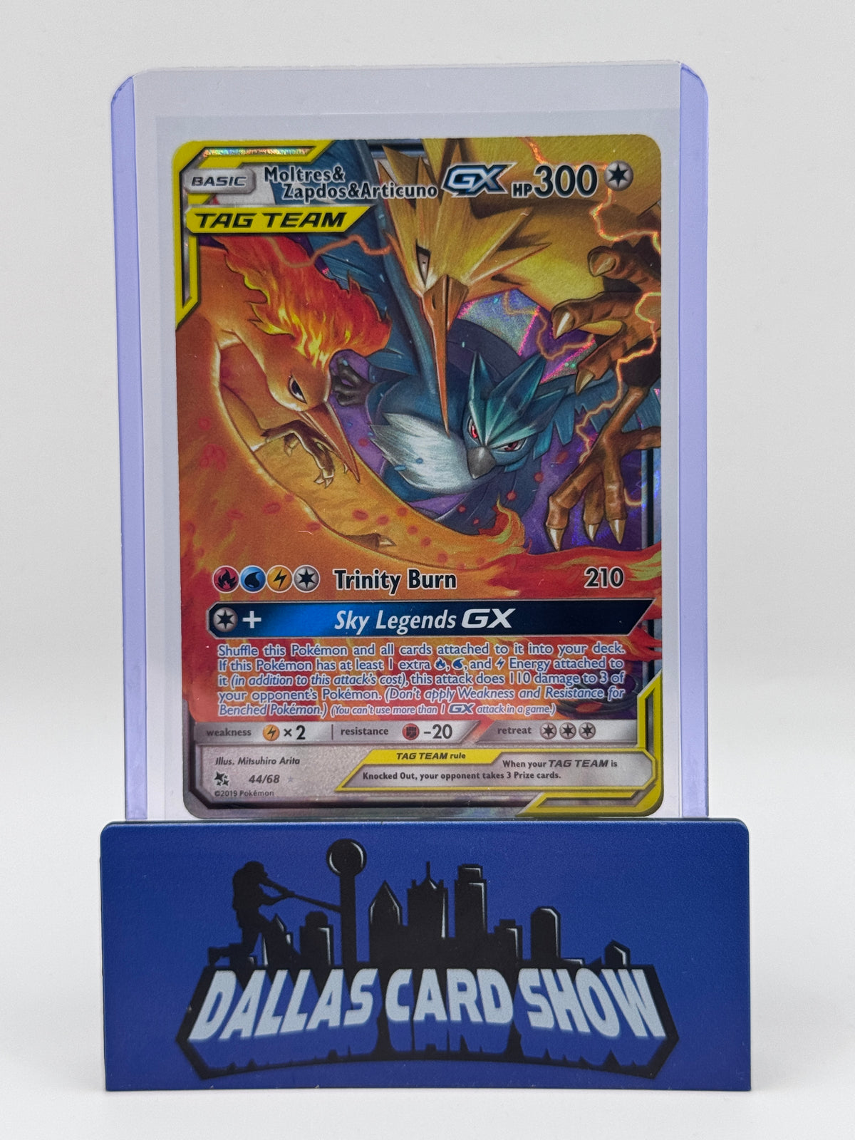 2019 Pokemon - Moltres & Zapdos & Articuno GX - 44/68 Hidden Fates NM