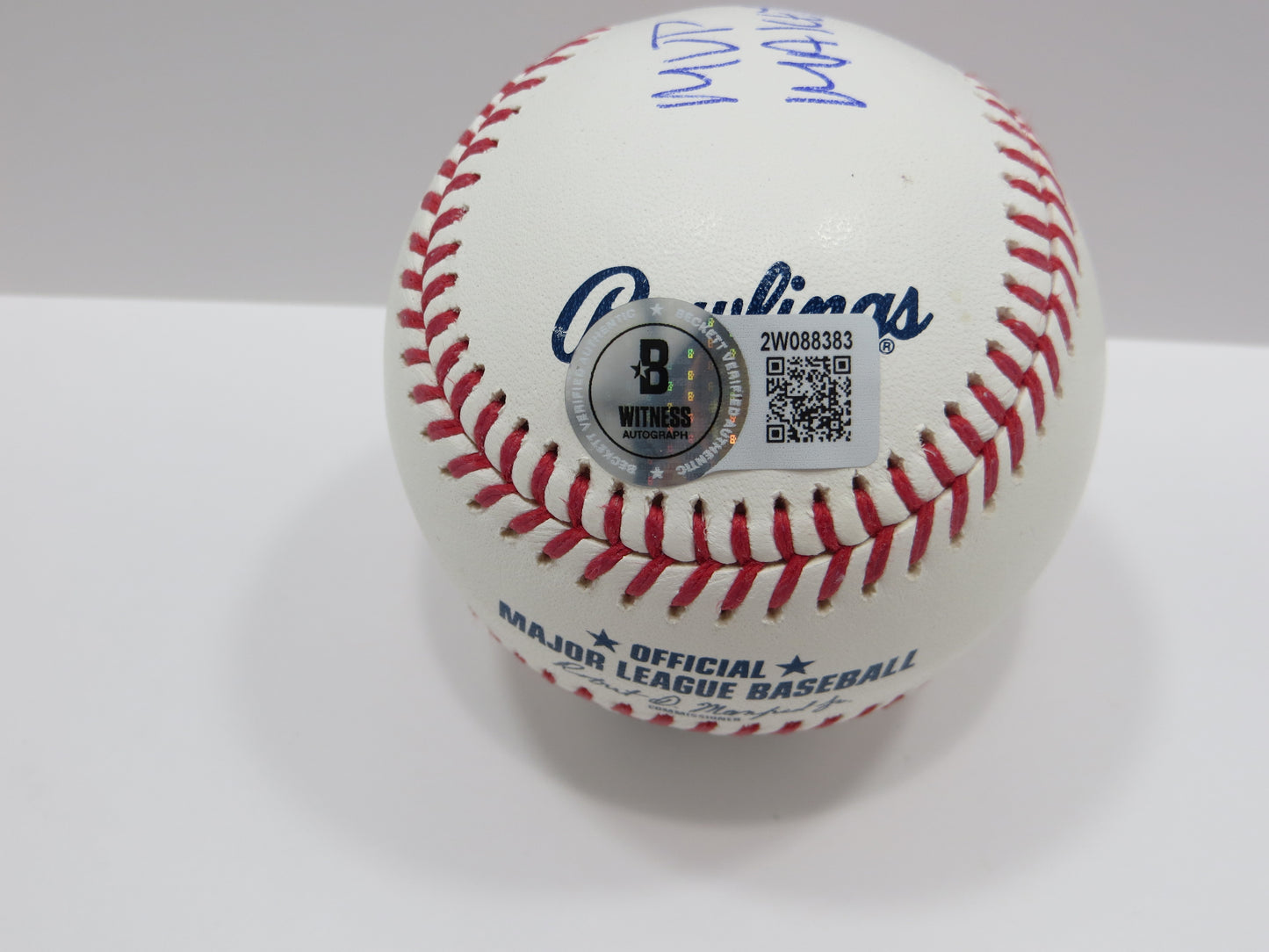 PAT PATRICK MAHOMES SR SIGNED OML BASEBALL Twins w/MVP MAKER THE OG BAS