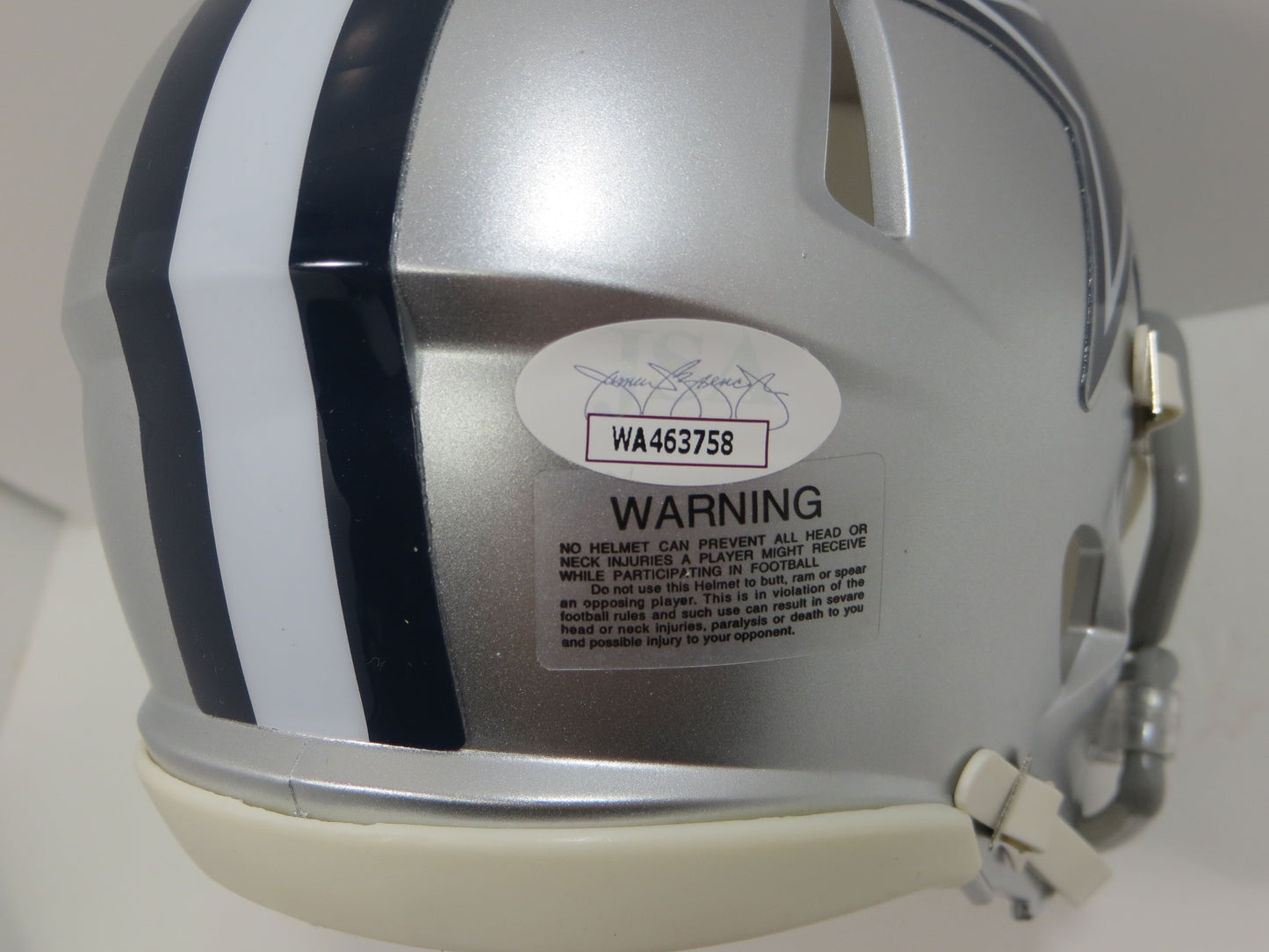BOB LILLY SIGNED DALLAS COWBOYS RIDDELL MINI HELMET w/3 INSCs JSA COA