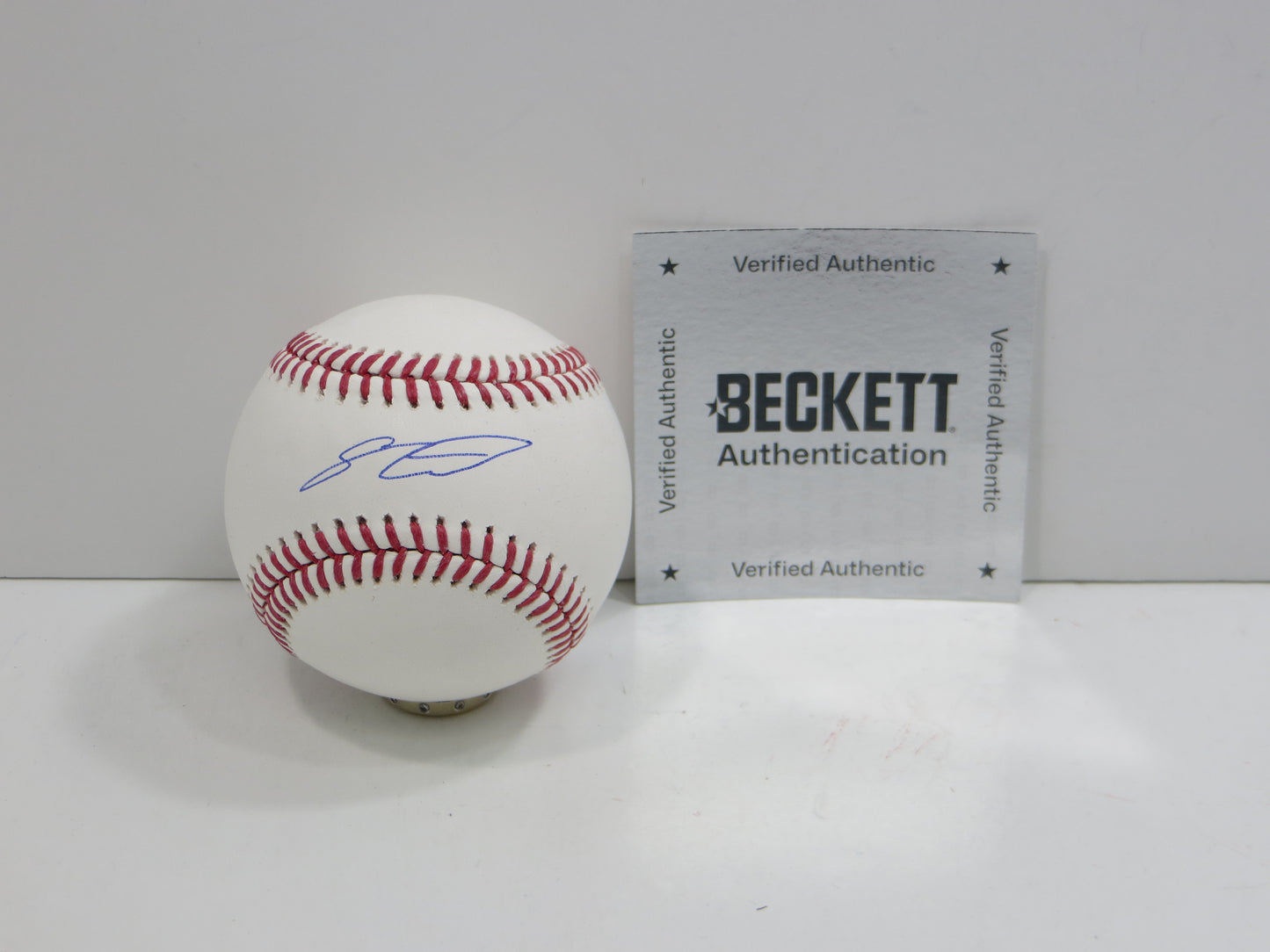 SEBASTIAN WALCOTT TEXAS RANGERS SIGNED RAWLINGS OML BASEBALL BAS COA
