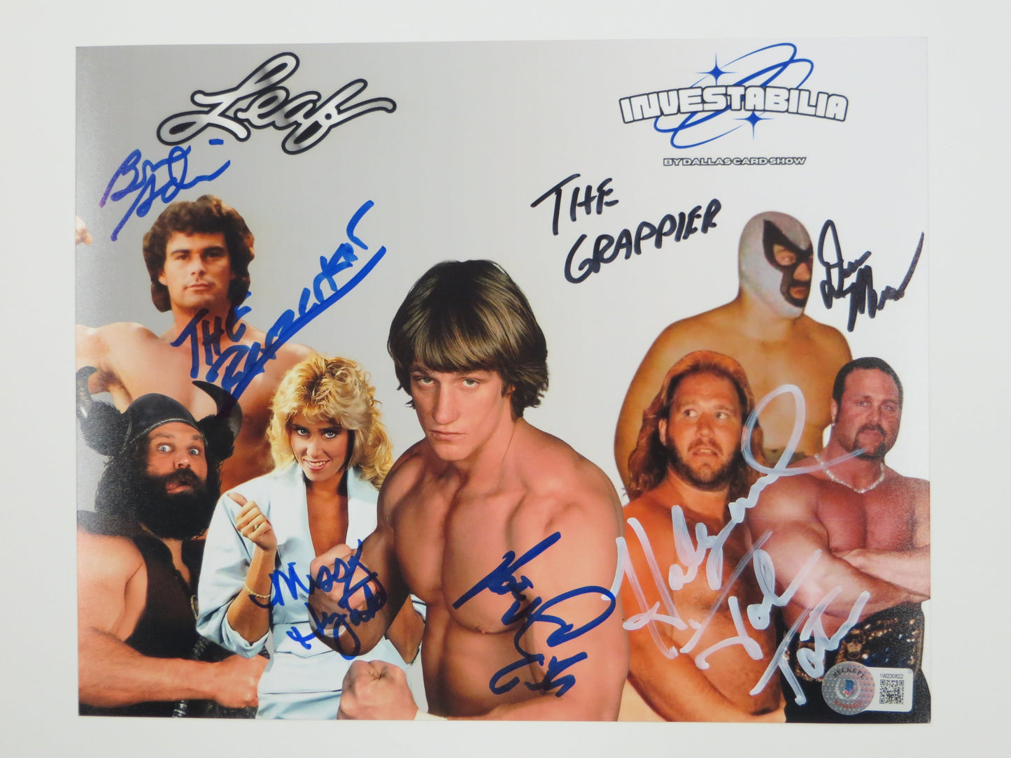 INVESTABILIA by the DALLAS CARD SHOW SIGNED 8x10 White PHOTO Von Erich +MORE BAS