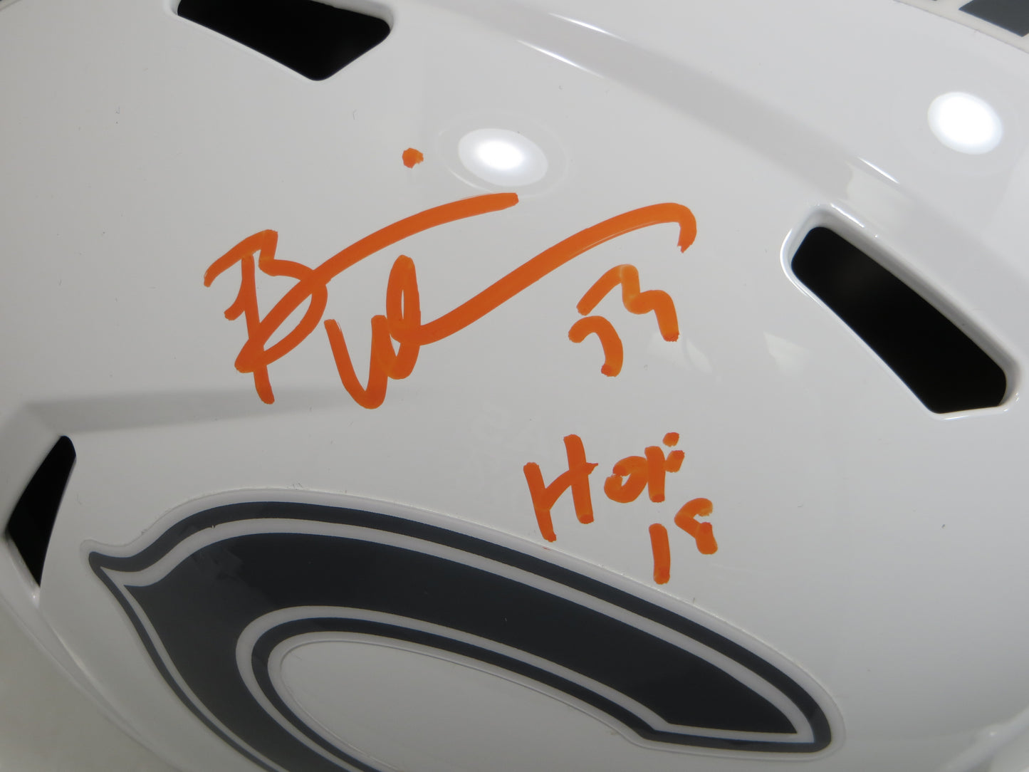 BRIAN URLACHER CHICAGO BEARS SIGNED SALUTE TO SERVICE SPEED F/S Helmet w/HOF BAS