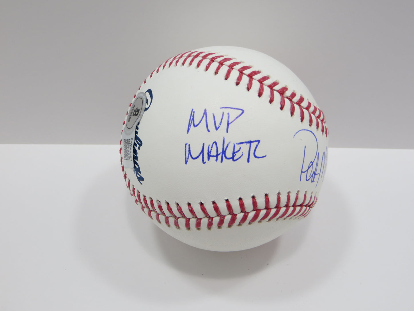 PAT PATRICK MAHOMES SR SIGNED OML BASEBALL Twins w/MVP MAKER THE OG BAS