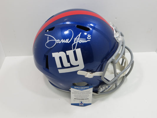 DANIEL JONES NEW YORK GIANTS SIGNED RIDDELL SPEED FULL SIZE Helmet BAS COA