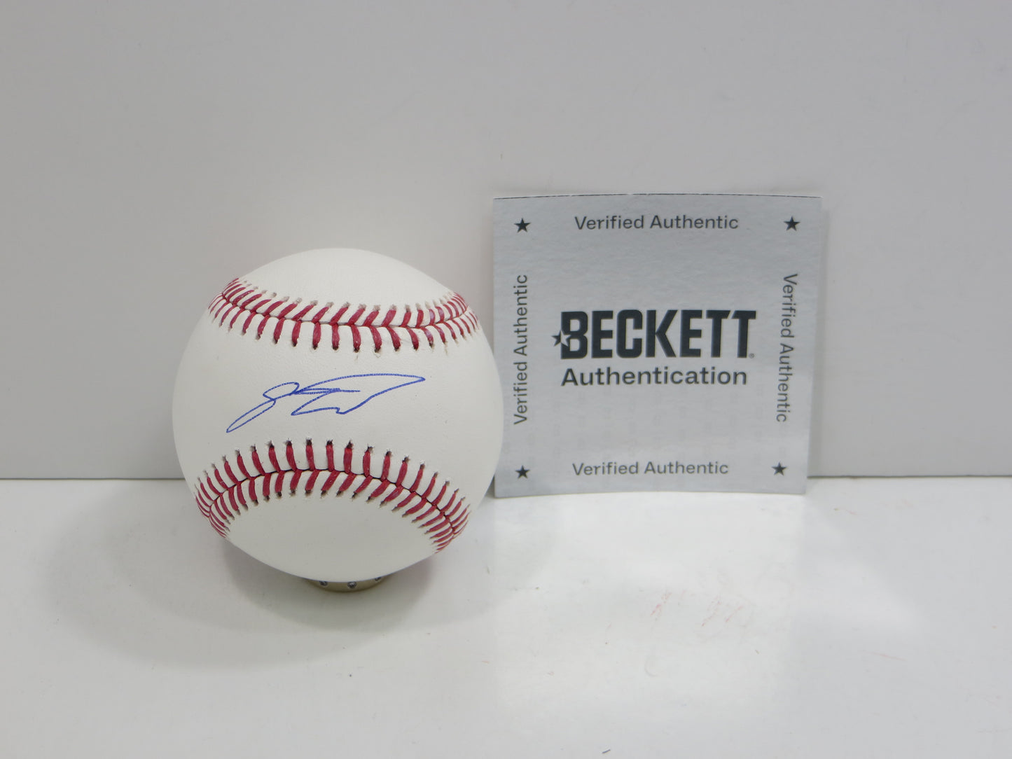 SEBASTIAN WALCOTT TEXAS RANGERS SIGNED RAWLINGS OML BASEBALL BAS COA
