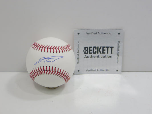 SEBASTIAN WALCOTT TEXAS RANGERS SIGNED RAWLINGS OML BASEBALL BAS COA