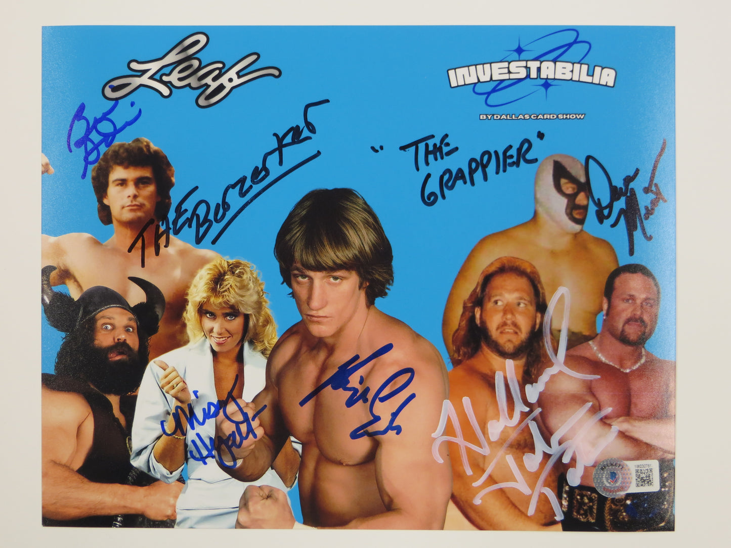 INVESTABILIA by the DALLAS CARD SHOW SIGNED 8x10 Blue PHOTO Von Erich +MORE BAS