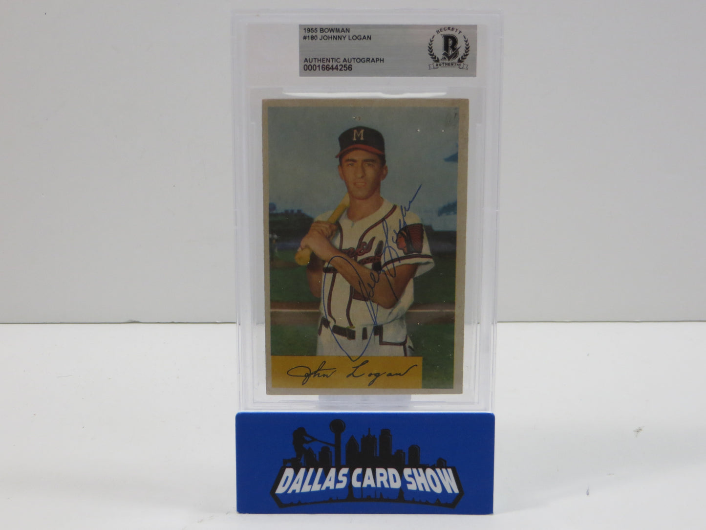 1955 BOWMAN #180 JOHNNY LOGAN BGS 10 AUTO
