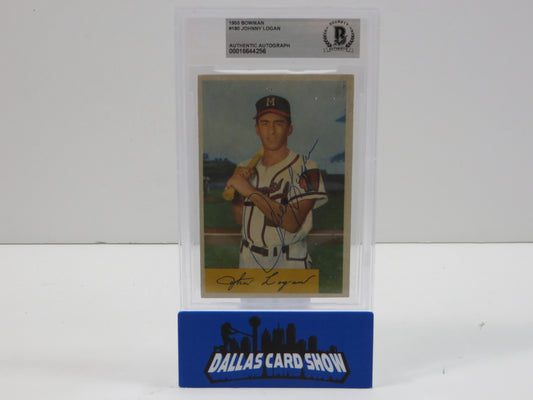 1955 BOWMAN #180 JOHNNY LOGAN BGS 10 AUTO