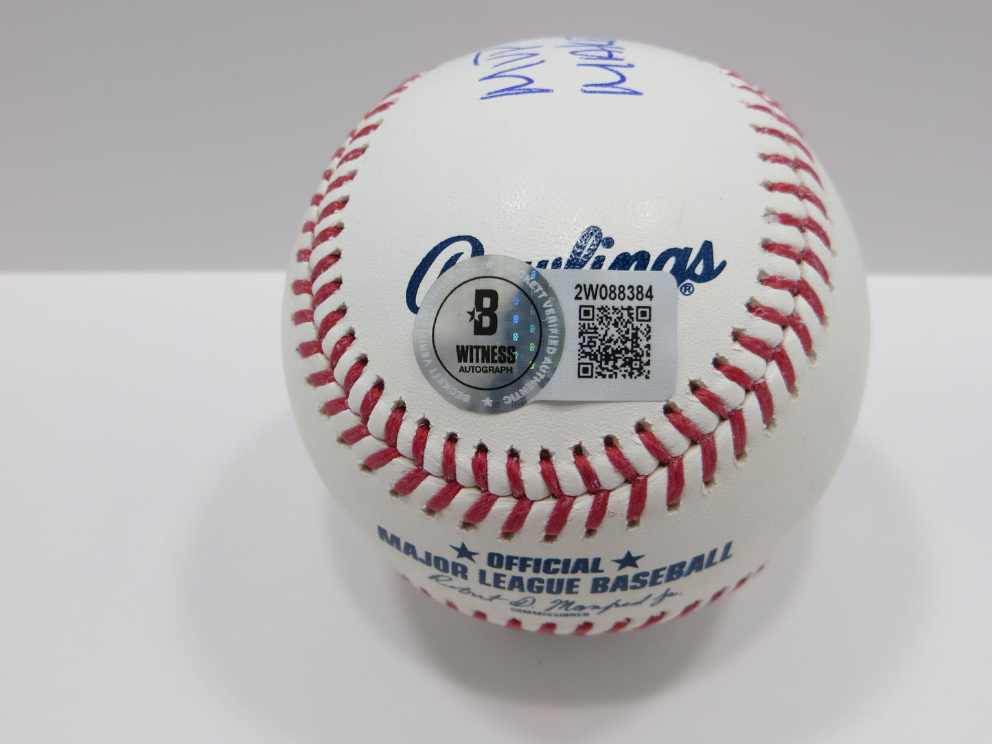 PAT PATRICK MAHOMES SR SIGNED OML BASEBALL Twins w/MVP MAKER THE OG BAS