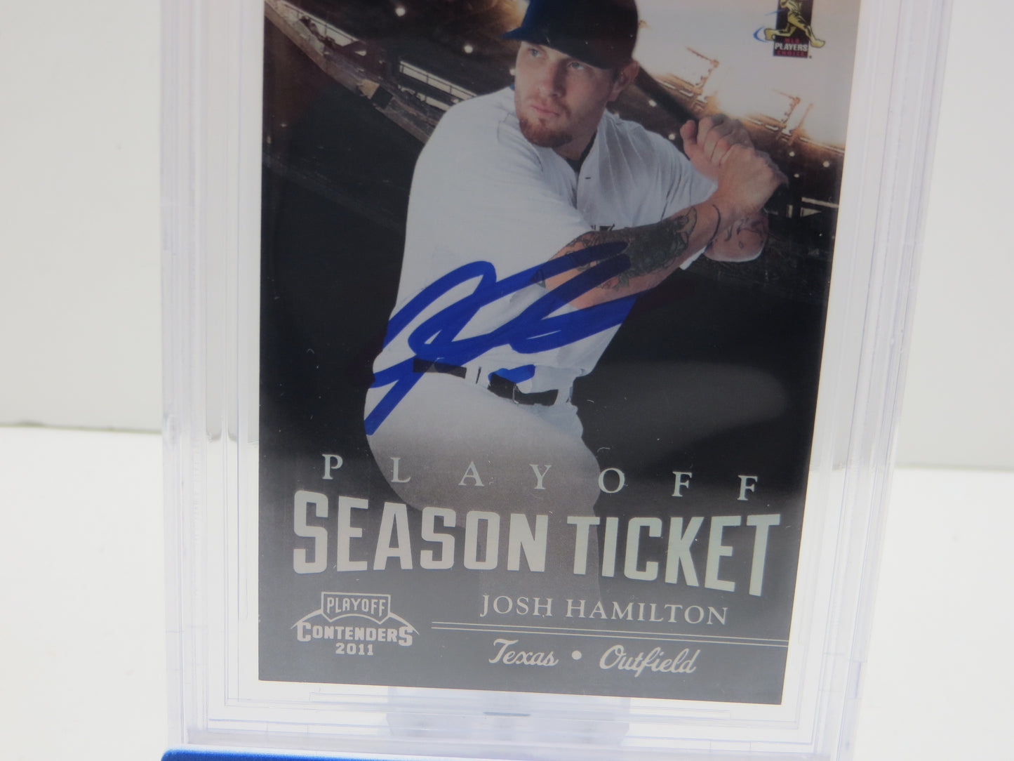 2011 PLAYOFF CONTENDERS PLAYOFF TICKET #1 JOSH HAMILTON BGS 10 AUTO