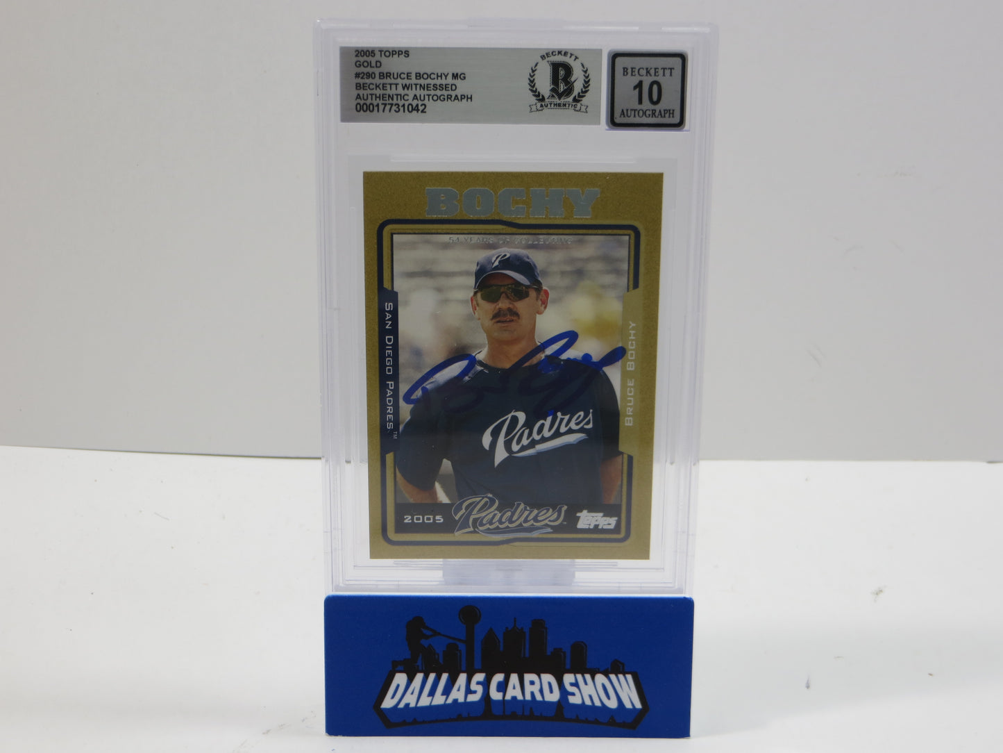 2005 TOPPS GOLD #290 BRUCE BOCHY MG BAS 10 AUTO