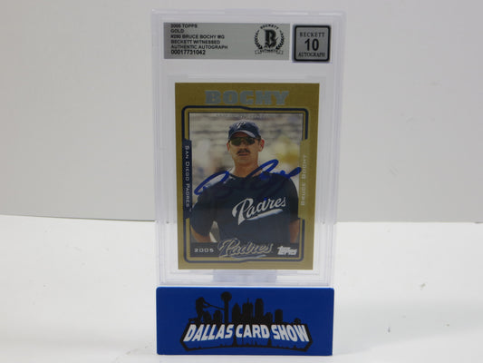 2005 TOPPS GOLD #290 BRUCE BOCHY MG BAS 10 AUTO