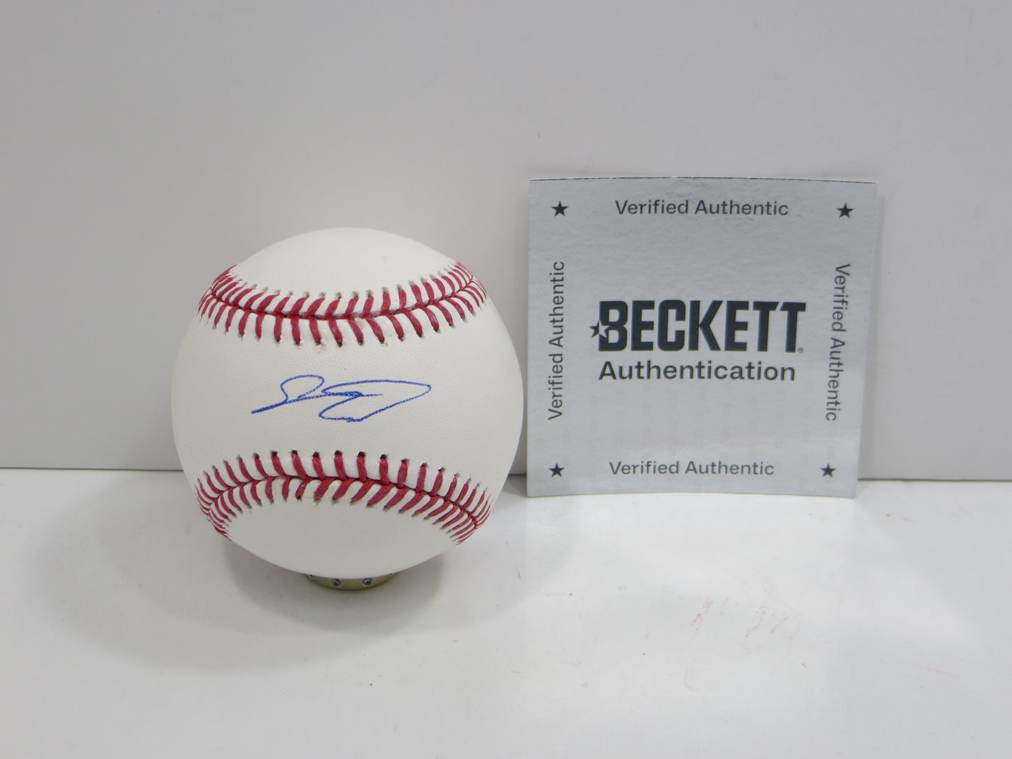 SEBASTIAN WALCOTT TEXAS RANGERS SIGNED RAWLINGS OML BASEBALL BAS COA