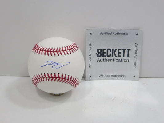 SEBASTIAN WALCOTT TEXAS RANGERS SIGNED RAWLINGS OML BASEBALL BAS COA