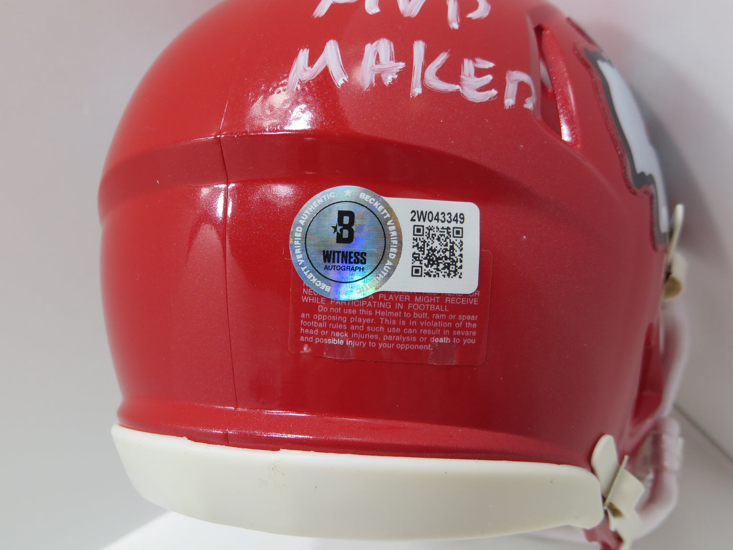 PAT PATRICK MAHOMES SR. KANSAS CITY CHIEFS SIGNED MINI HELMET w/THE OG BAS