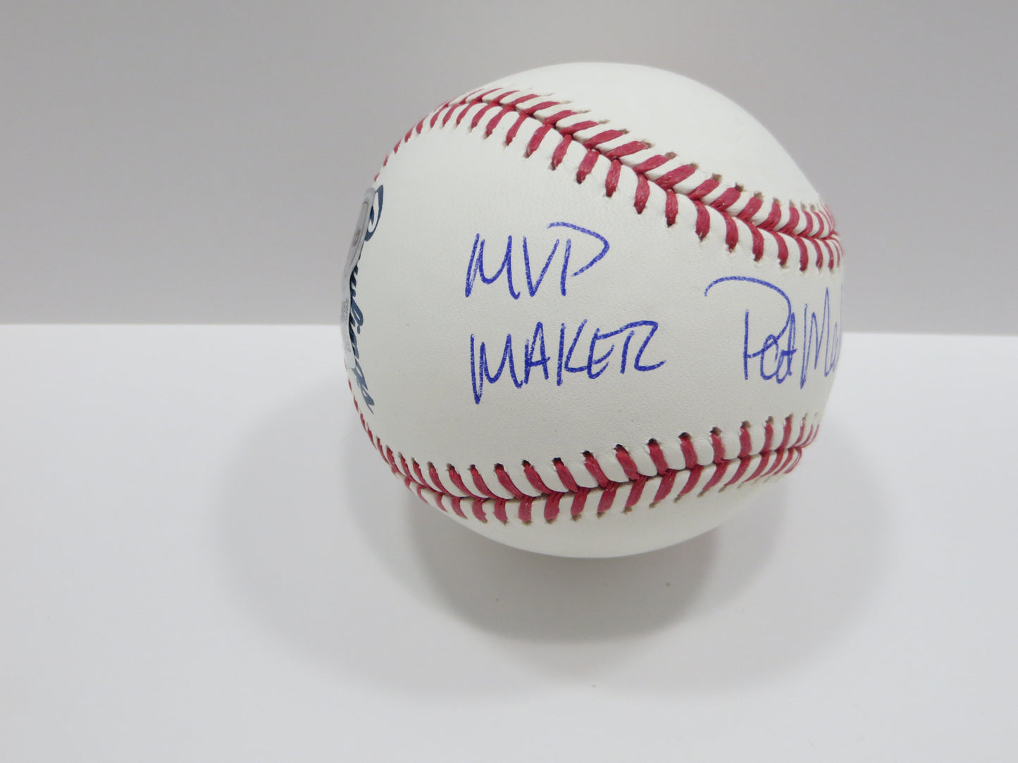 PAT PATRICK MAHOMES SR SIGNED OML BASEBALL Twins w/MVP MAKER THE OG BAS