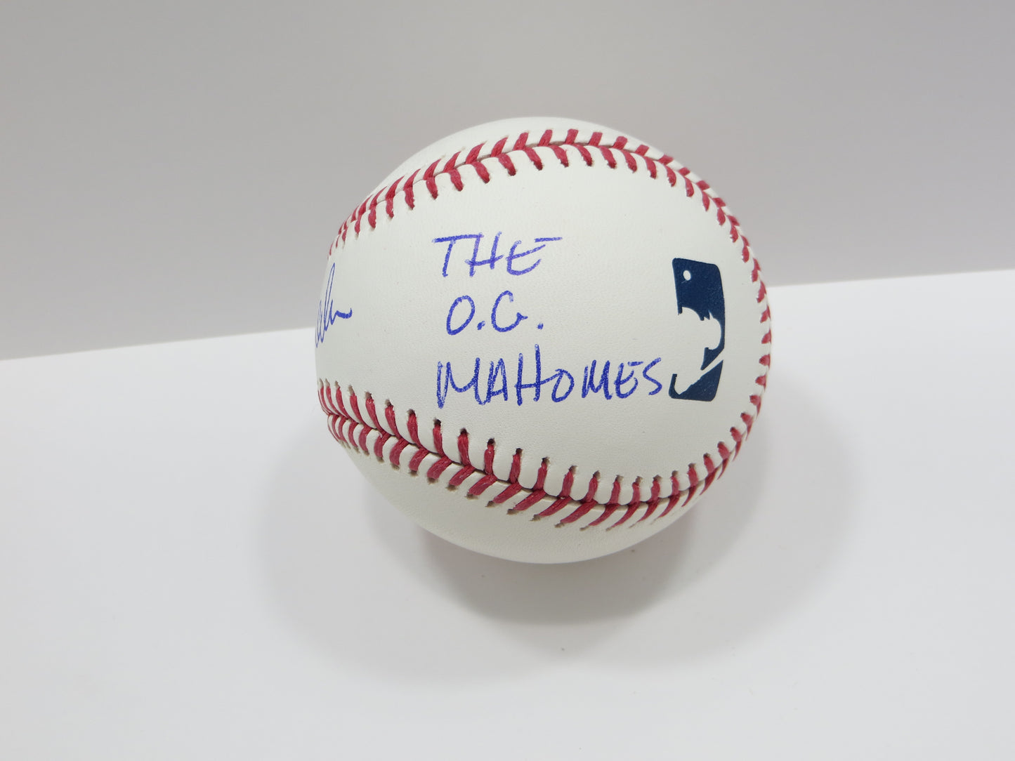 PAT PATRICK MAHOMES SR SIGNED OML BASEBALL Twins w/MVP MAKER THE OG BAS
