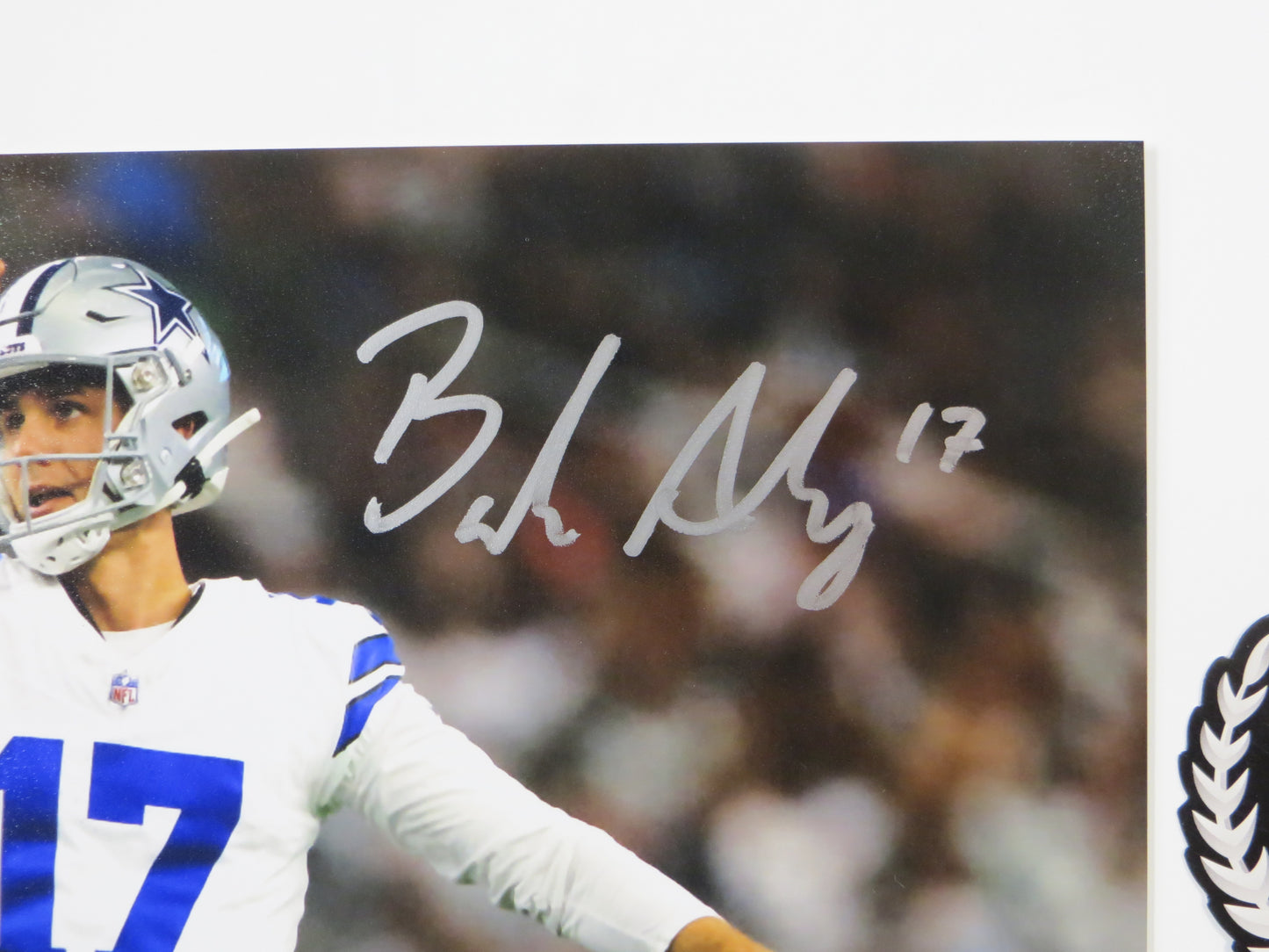 BRANDON AUBREY DALLAS COWBOYS SIGNED 8x10 PHOTO Notre Dame Fighting Irish BAS