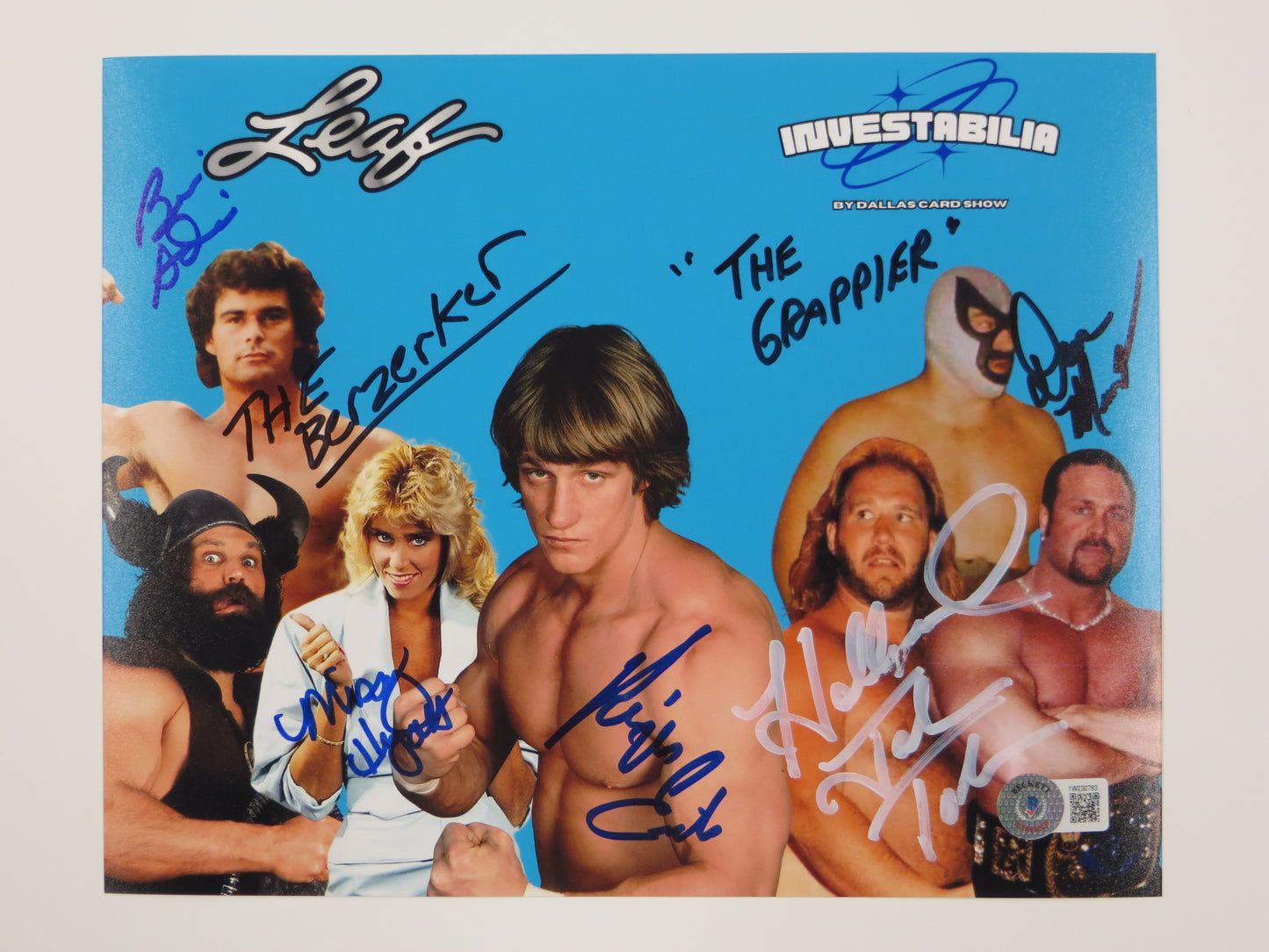 INVESTABILIA by the DALLAS CARD SHOW SIGNED 8x10 Blue PHOTO Von Erich +MORE BAS