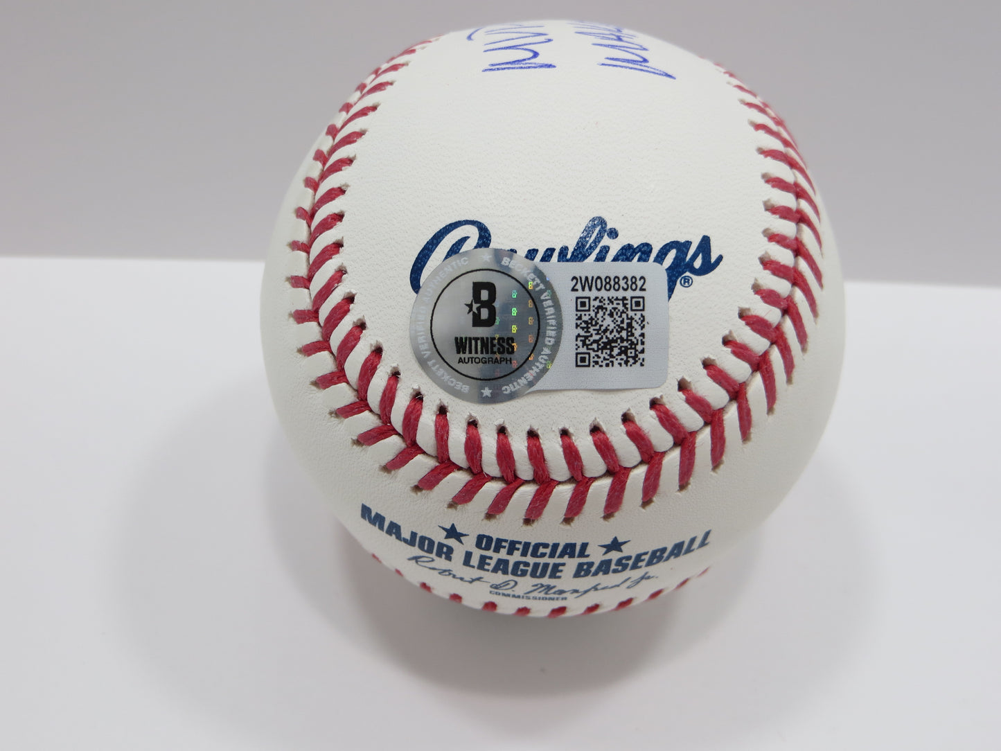 PAT PATRICK MAHOMES SR SIGNED OML BASEBALL Twins w/MVP MAKER THE OG BAS