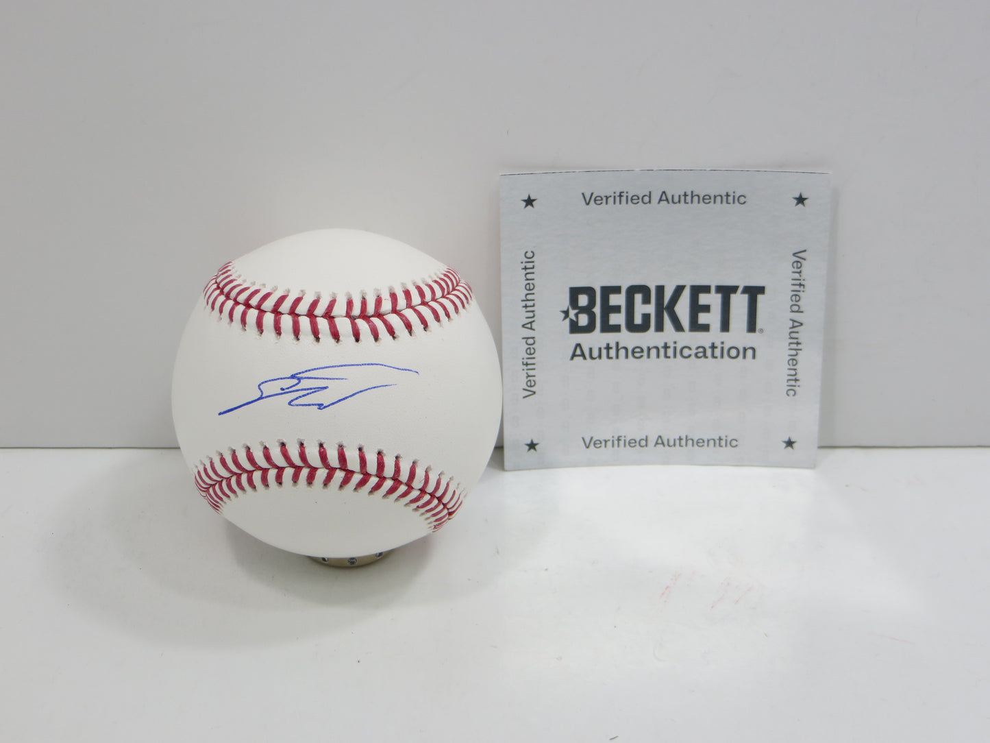 SEBASTIAN WALCOTT TEXAS RANGERS SIGNED RAWLINGS OML BASEBALL BAS COA
