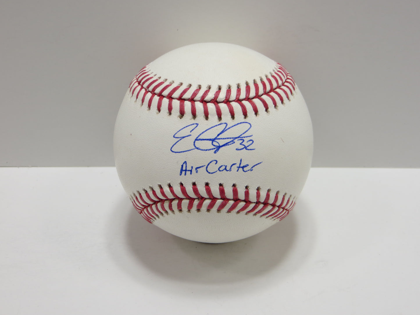 EVAN CARTER TEXAS RANGERS SIGNED Rawlings OML Baseball w/Air Carter BAS