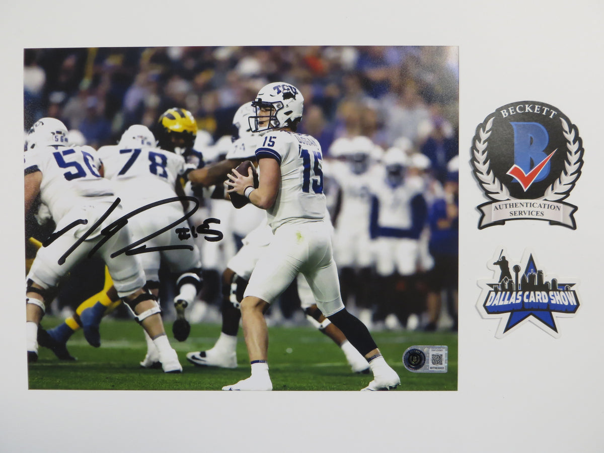 MAX DUGGAN TCU HORNED FROGS SIGNED Fiesta Bowl 8x10 PHOTO BAS